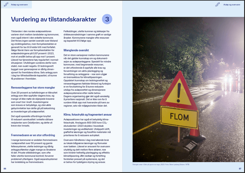 Skjermdump fra RIF sin rapport om vedlikeholdsetterslepet