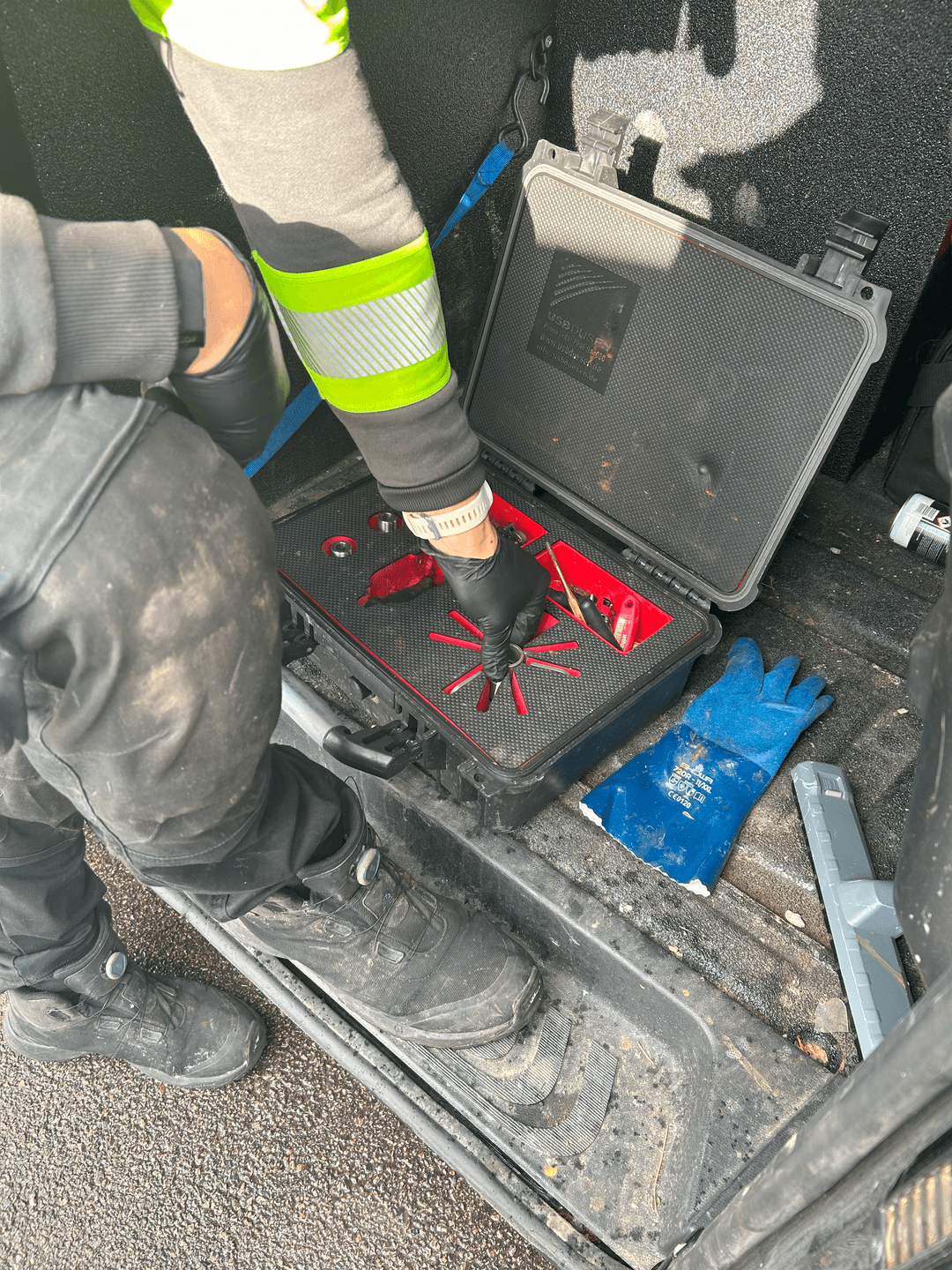 Bilde av klargjøring av roterende kjetting-dyse